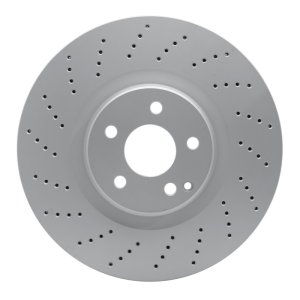 Mercedes-Benz SL65 AMG Brake Rotor (1) - Front - R1 Concepts - GEOSPEC Coated Rotor - Drilled - `03-`16